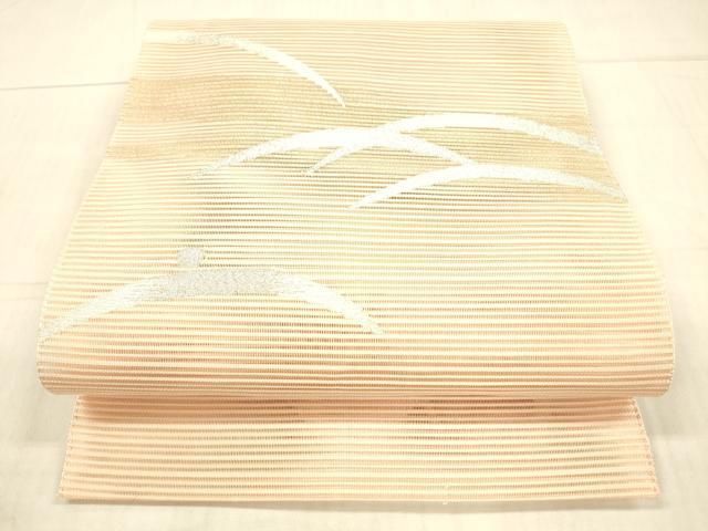 平和屋着物＊夏物　絽綴れ　八寸名古屋帯　芝文　金銀糸　正絹　逸品　DAAX0482cm 平和屋着物＊夏物 絽綴れ 八寸名古屋帯 芝文 金銀糸 正絹 逸品