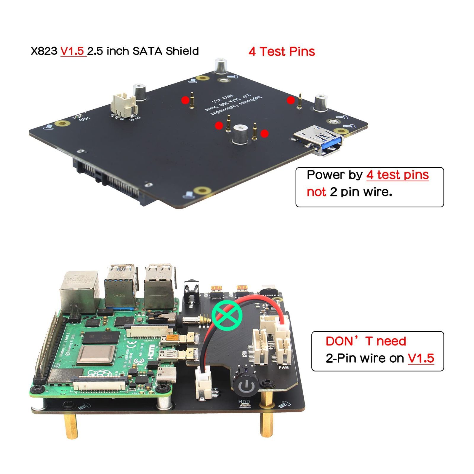 セール中】Geekworm ラズベリーパイ4 NASPi 2.5 インチ SATA HDD/SSD