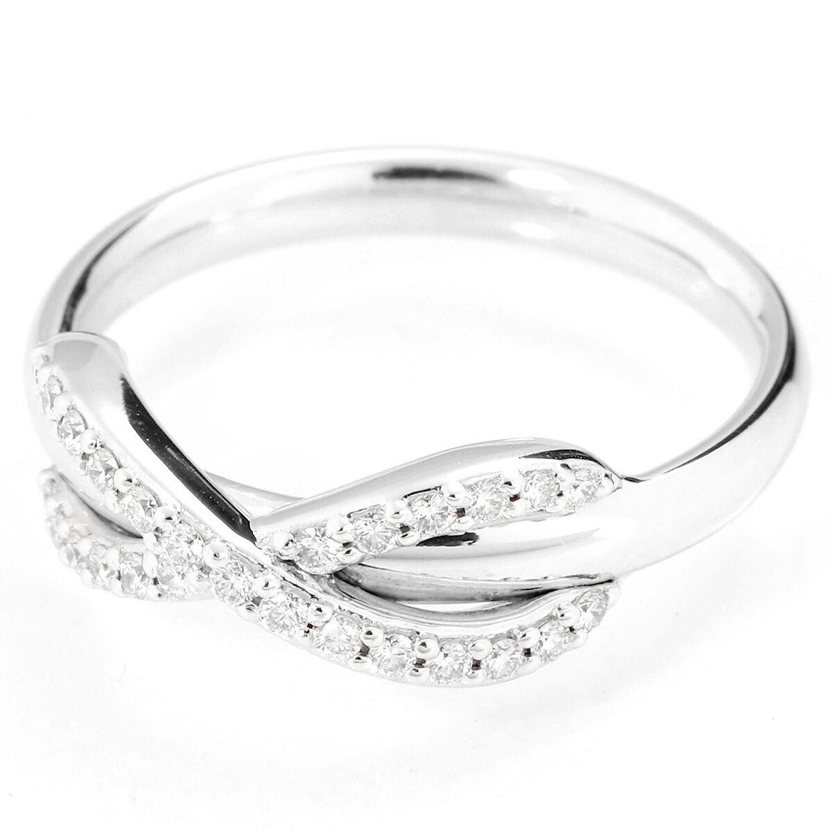 ティファニー インフィニティ リング 指輪 ダイヤモンド K18 7号  