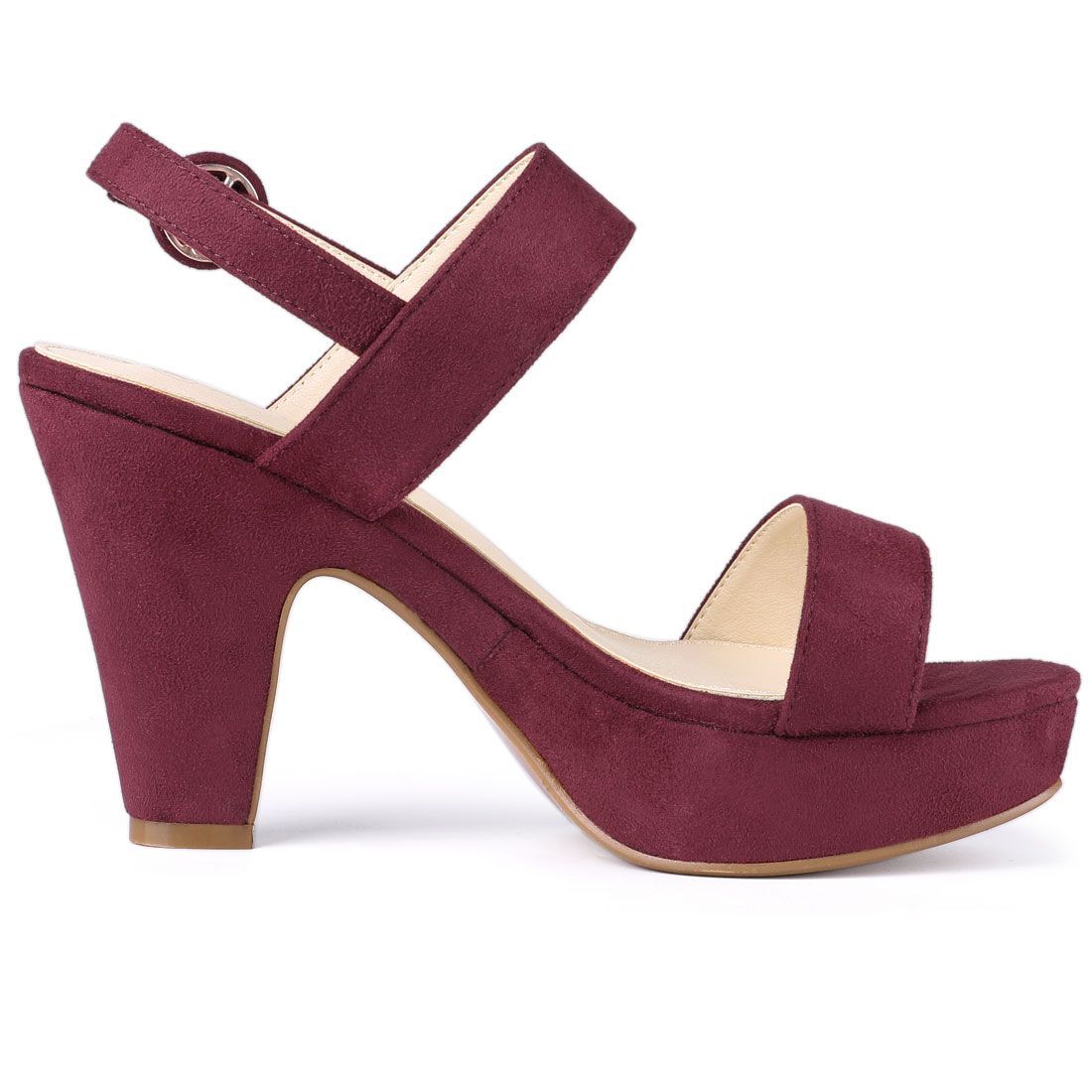 Allegra K プラットフォーム サンダル 厚底 チャンキーヒール