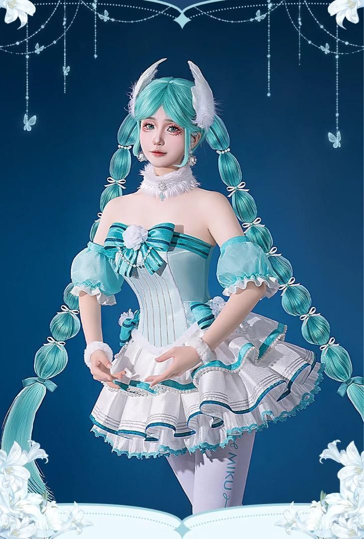 新品未使用 初獣猫 初音ミク 白鳥の湖 白鳥 コスプレ衣装 新品未使用 初獣猫 初音ミク 白鳥の湖 白鳥 コスプレ衣装