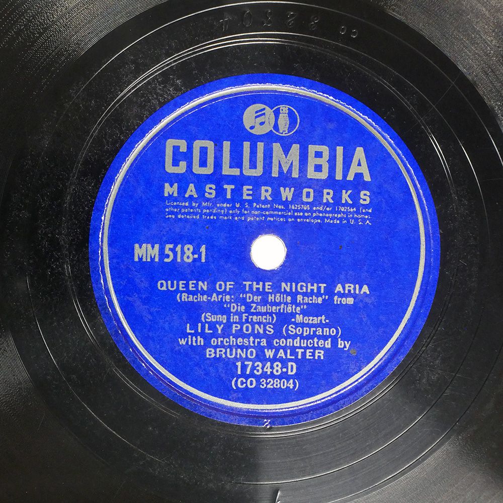 US盤 リリーポンス/モーツァルト アリア集/COLUMBIA MM518 SP