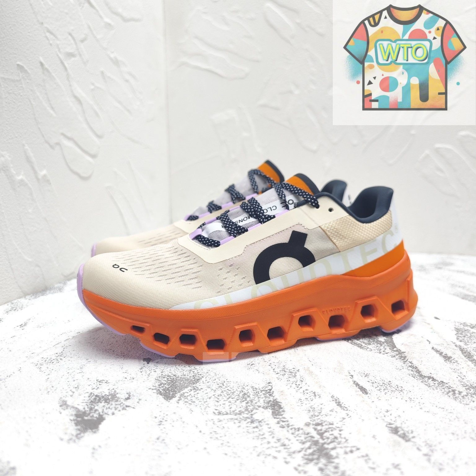 On ランニングシューズ ホワイト/オレンジ On ランニングシューズ ホワイト/オレンジ - メルカリ