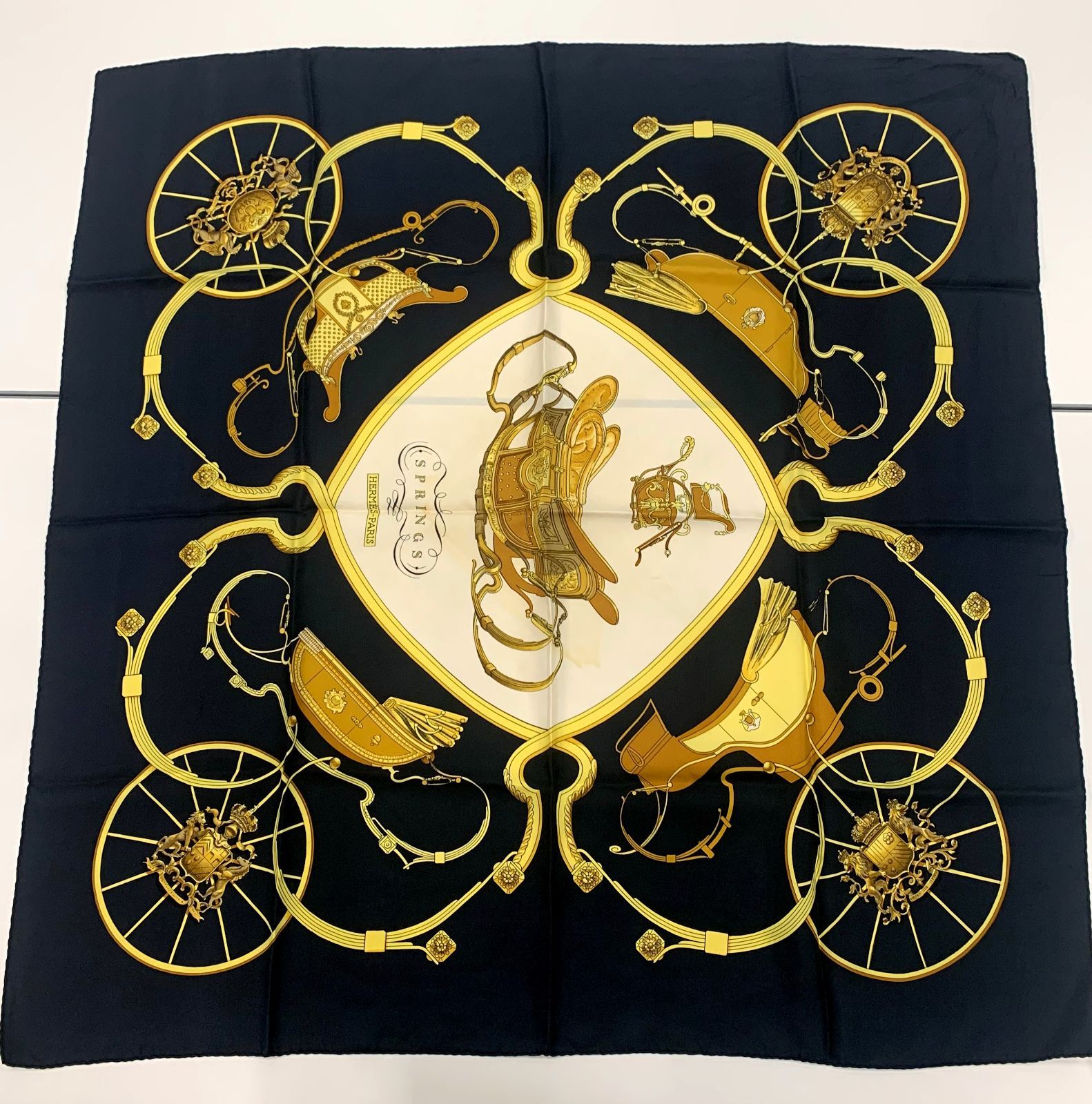 楽天市場】HERMES エルメス カレ90 Double face Splash Park ダブル