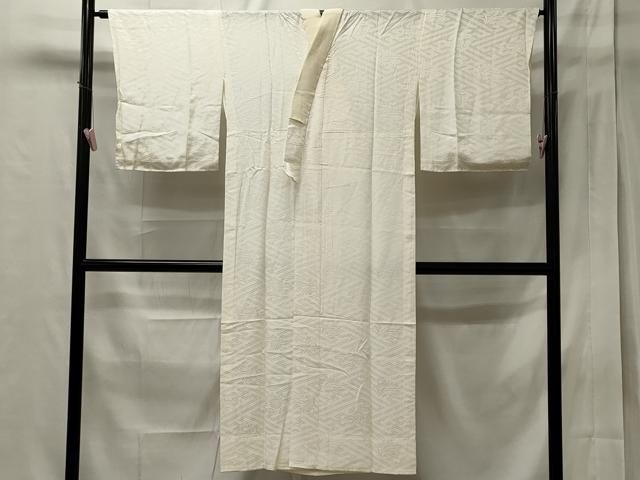 華すがた　正絹　お誂え　長襦袢　新品未使用 平和屋着物□長襦袢 無双仕立て 草花地紋 正絹 逸品 未使用