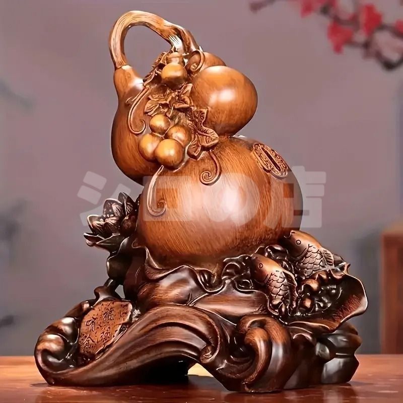 瓢箪 オブジェ 置物 ひょうたん 風水グッズ 縁起物 家内安全 樹脂製 インテリア 玄関 リビング 贈り物 財運 金運 運気 風水 開運 健康運 出世運 家庭運