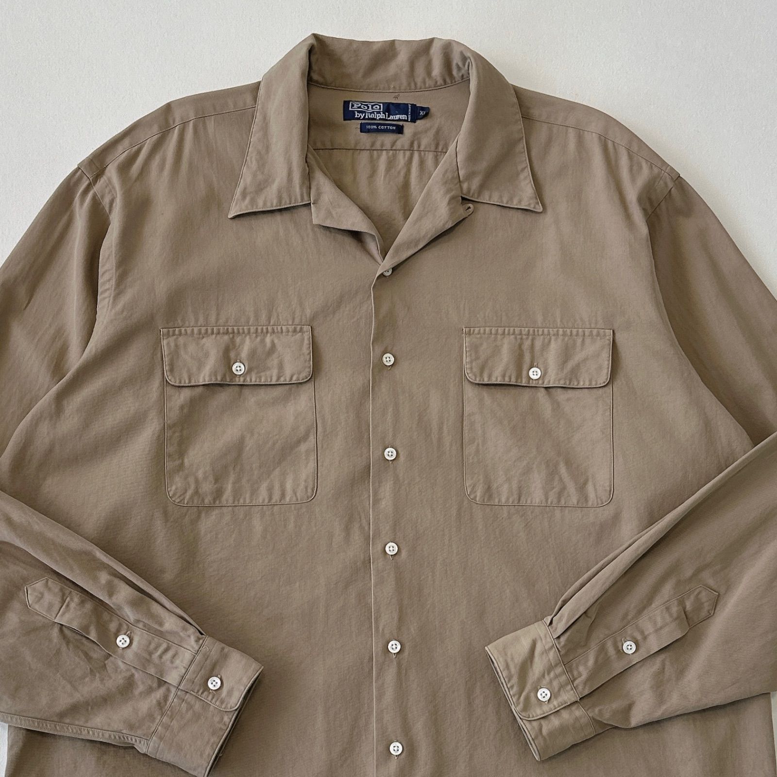 90s ラルフローレン オープンカラーシャツ 開襟 Polo by Ralph Lauren