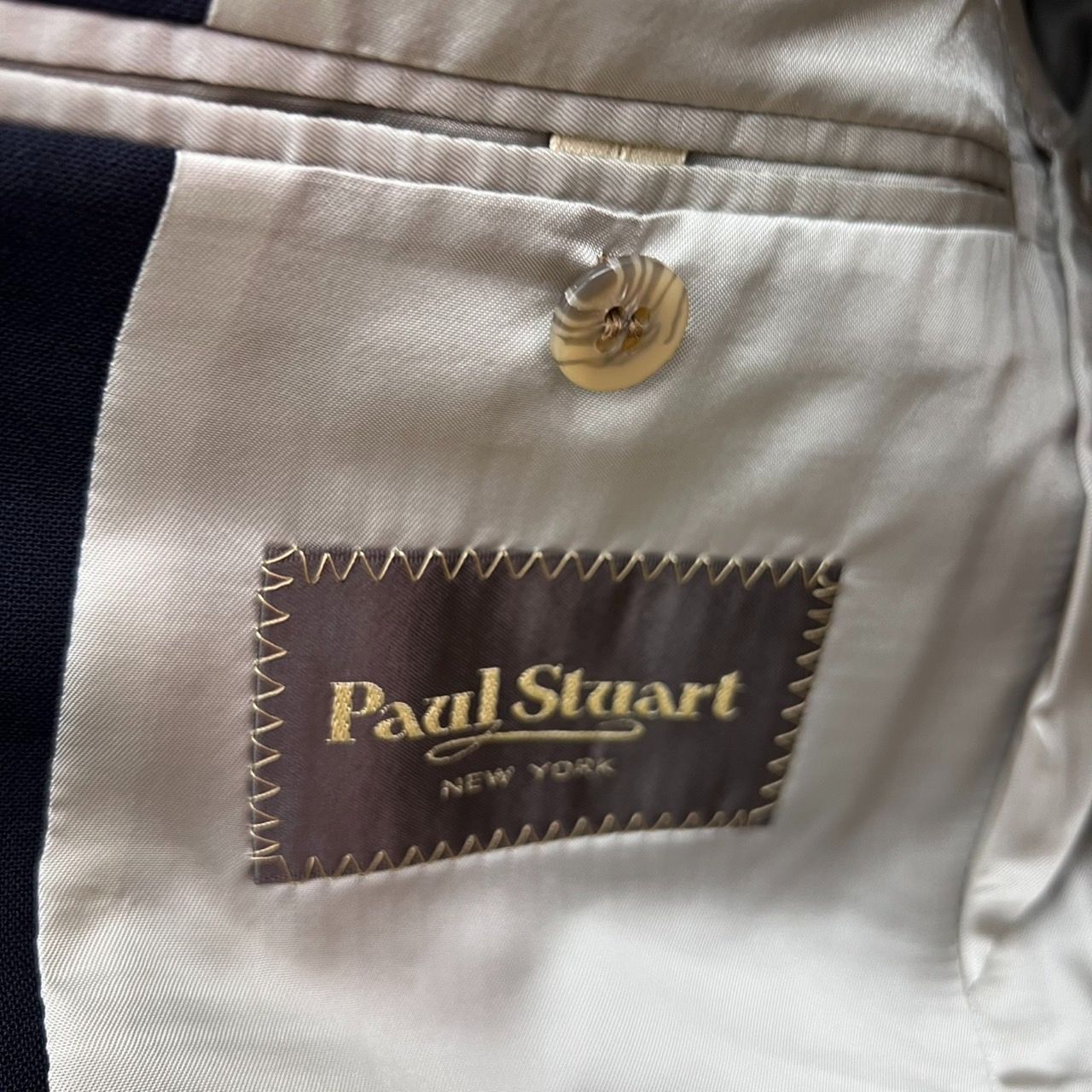【美品】　Paul Stuart    テーラードジャケット　紺ブレ　金ボタン Paul Stuart ポールスチュアート 紺ブレ 金ボタン テーラード