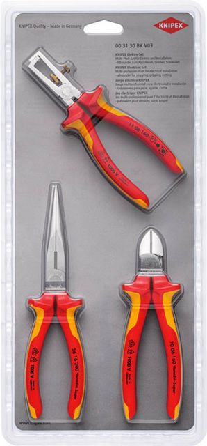 クニペックス(KNIPEX)絶縁電工セット 3本組 003130BKV03