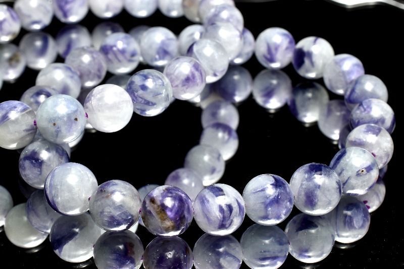 希少◇ブルーカラー レピドライト(リチア雲母) 12mm ブレスレット 1個