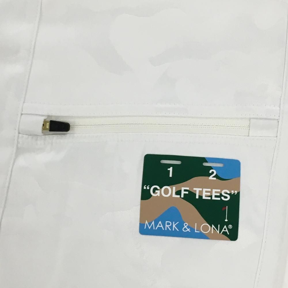 新品】マークアンドロナ ハーフパンツ 白 カモフラ柄織生地 迷彩 新品】マークアンドロナ ハーフパンツ 白 カモフラ柄織生地 迷彩