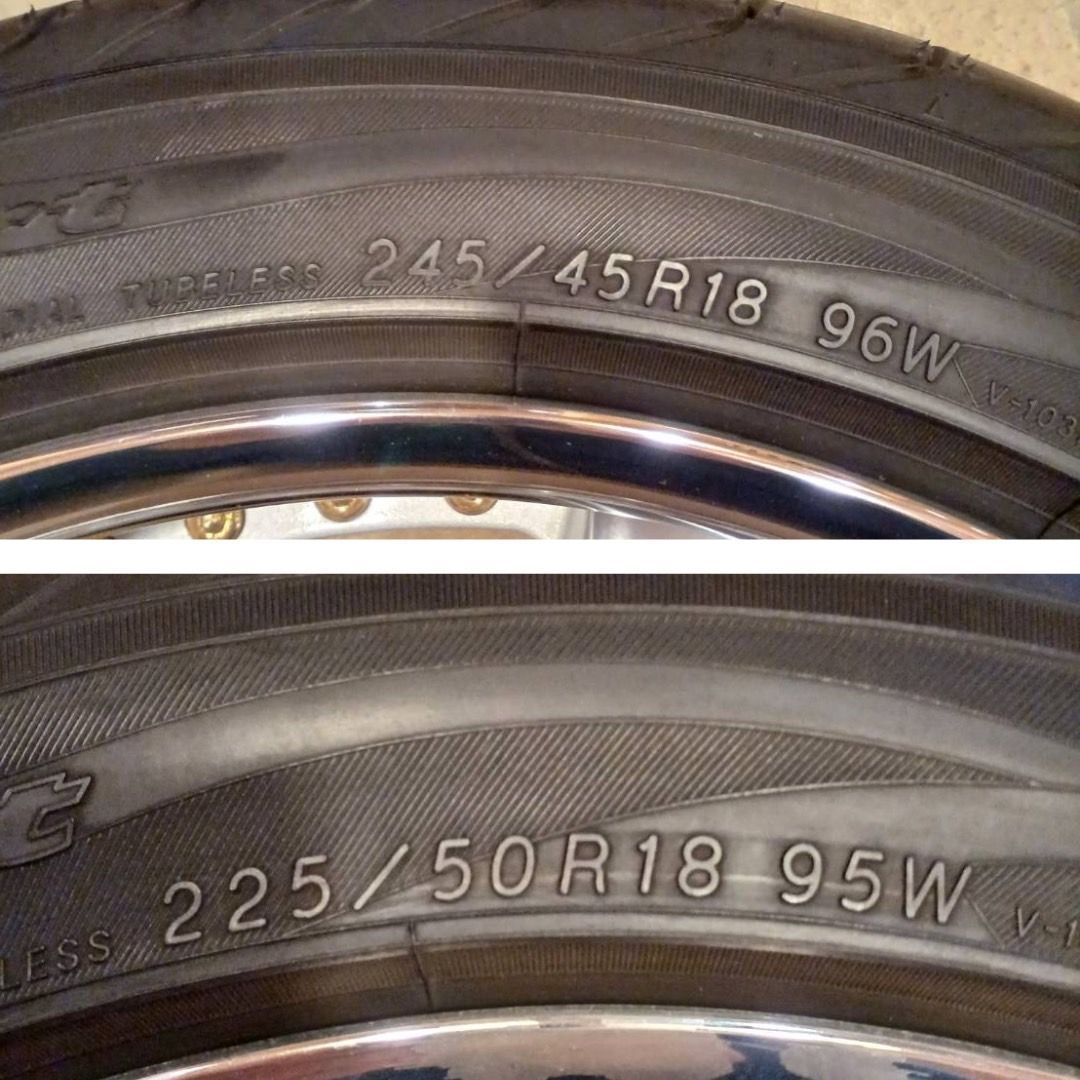 Z34用 ホイールタイヤセット 【前 225/50R18】【後 245/45R18】