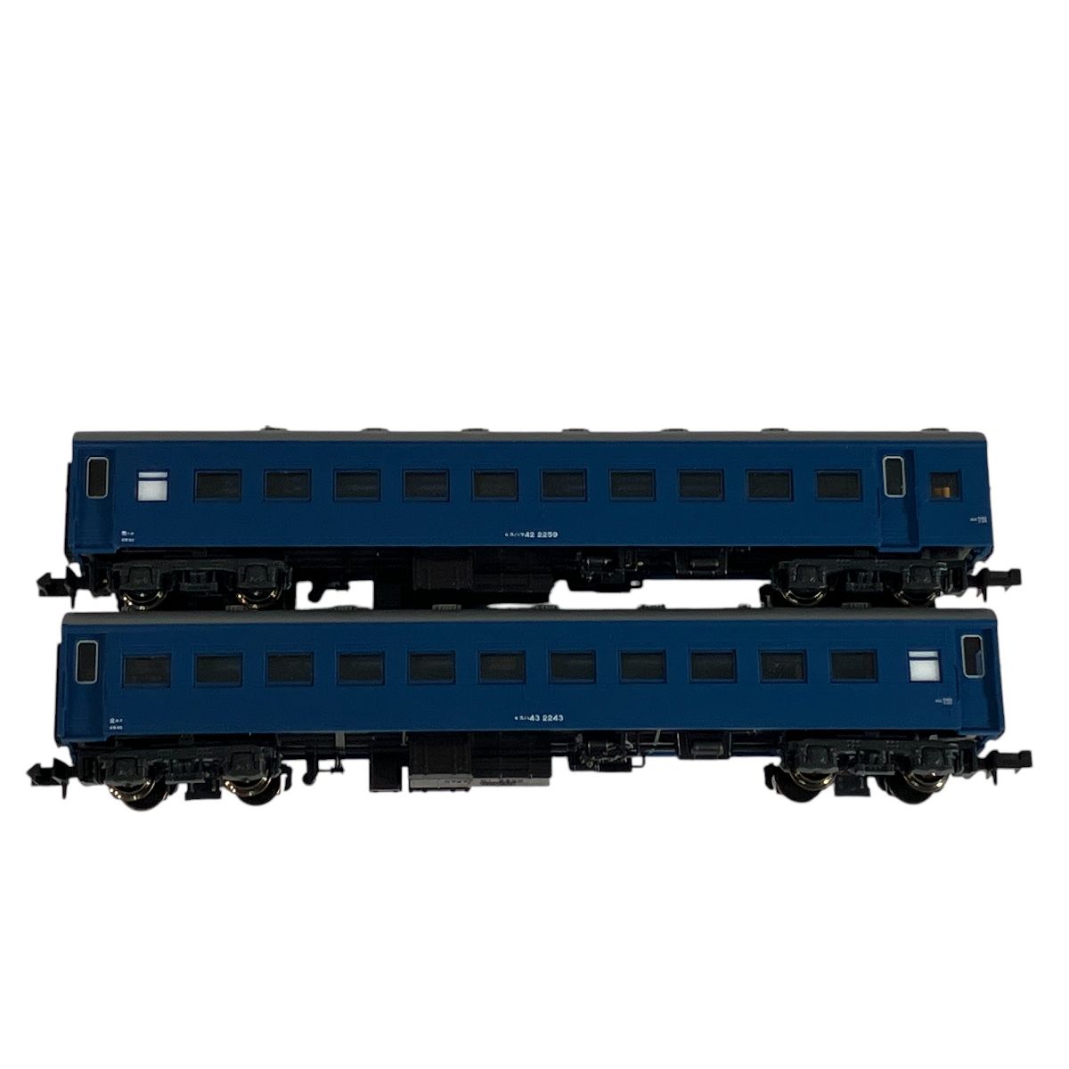 KATO　5133-2 スハ43 ブルー　5134-2　スハフ42 ブルー　他 KATO 5133-2 5134-2 スハ43 スハフ42 旧型客車 2両セット N
