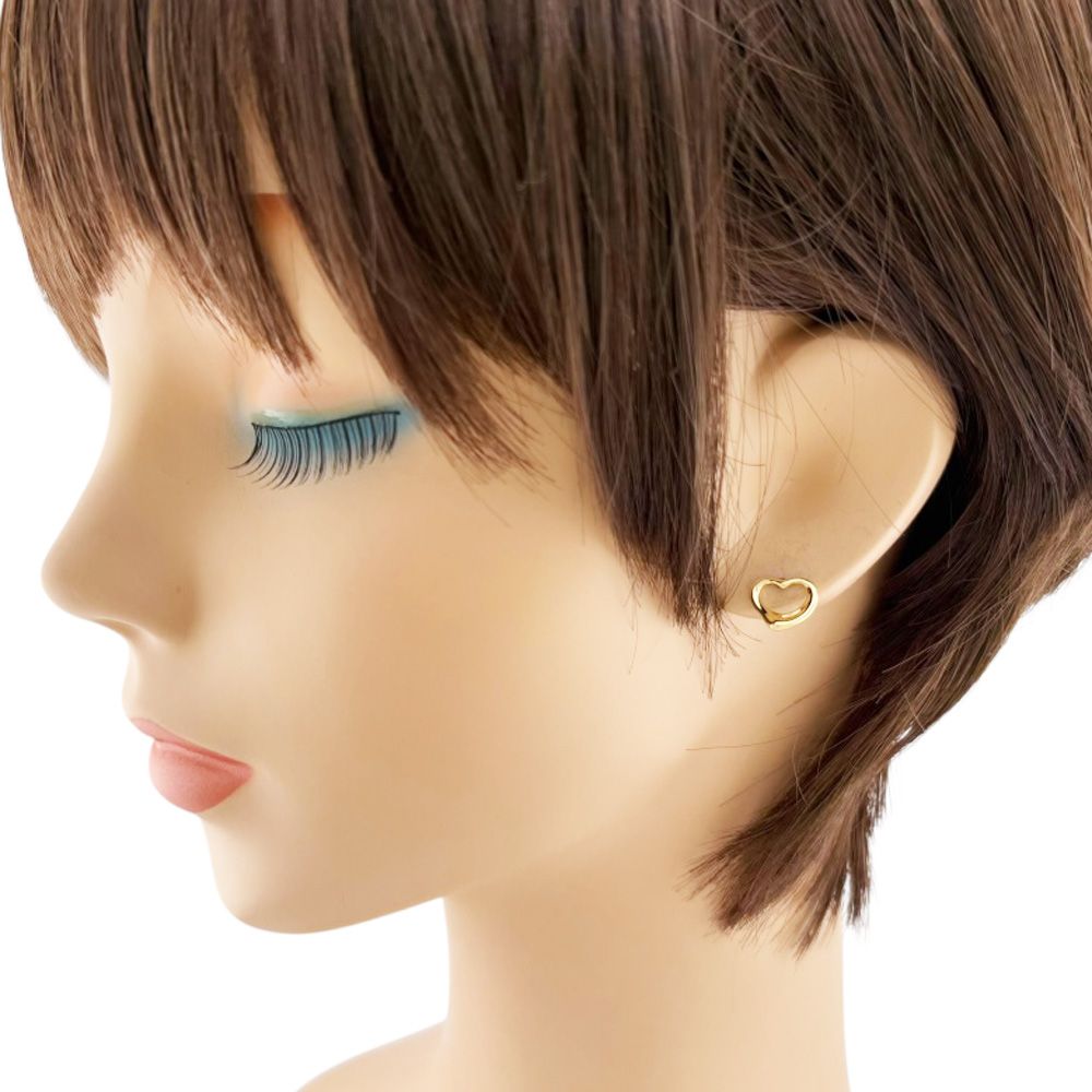 ティファニー オープンハート ピアス 18金 K18イエローゴールド