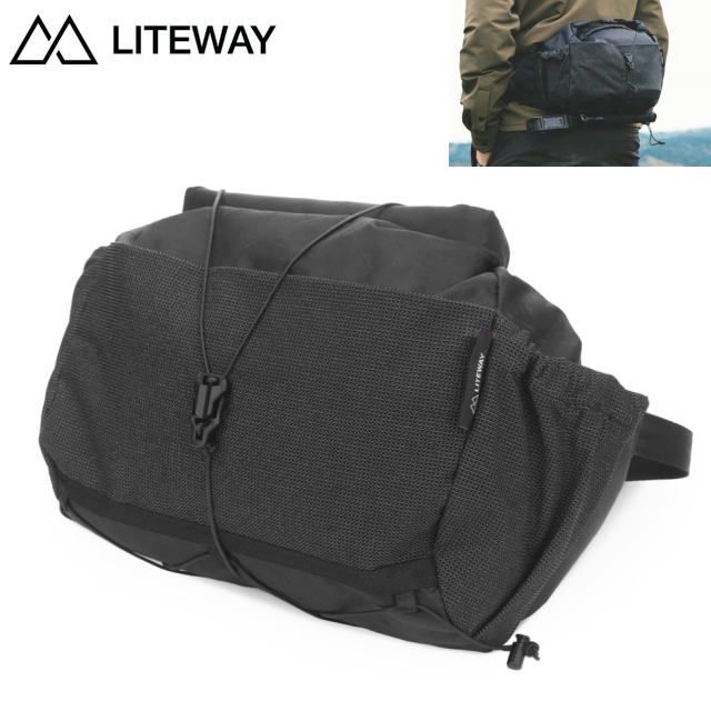 LITEWAY ライトウエイ ウエストポーチ HIP PACK ヒップパック 10L ウエストバッグ ヒップバッグ 登山 トレッキング アウトドア フェス トラベル 旅行 ハイキング バイクパッキング オートバイ 軽量 丈夫 ECOPAK EXP EX