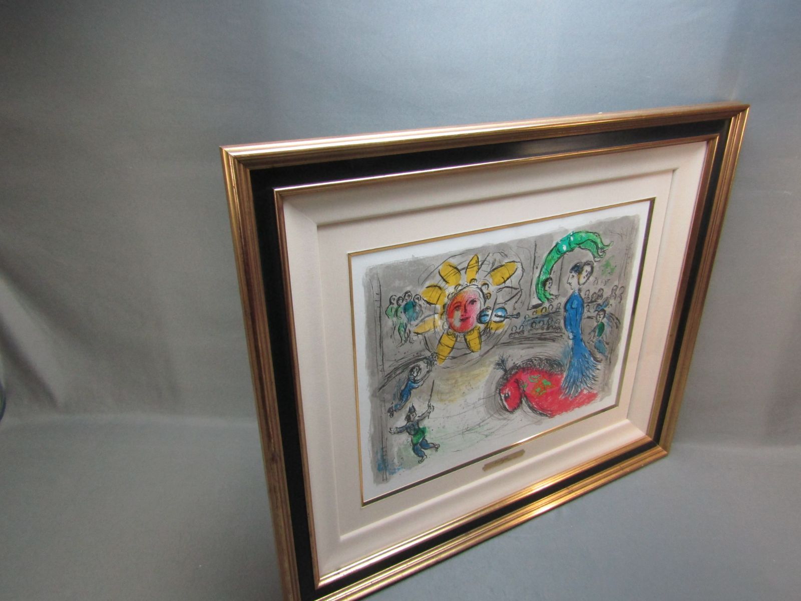 リトグラフ マルクシャガール 「赤い馬と太陽」 額装品 - メルカリ