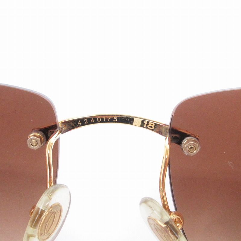 カルティエ Cartier サングラス ウッドテンプル カラーレンズ 度入り 