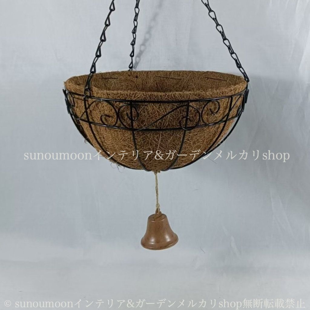 植木鉢 ハンキング ココナッツパーム ガーデニング 雑貨 おしゃれ プランター 庭の装飾 鉢植え ラウンド ガーデン お洒落 ガーデン雑貨 インテリア アイアンハンギング バスケット ガーデンインテリア 8-14
