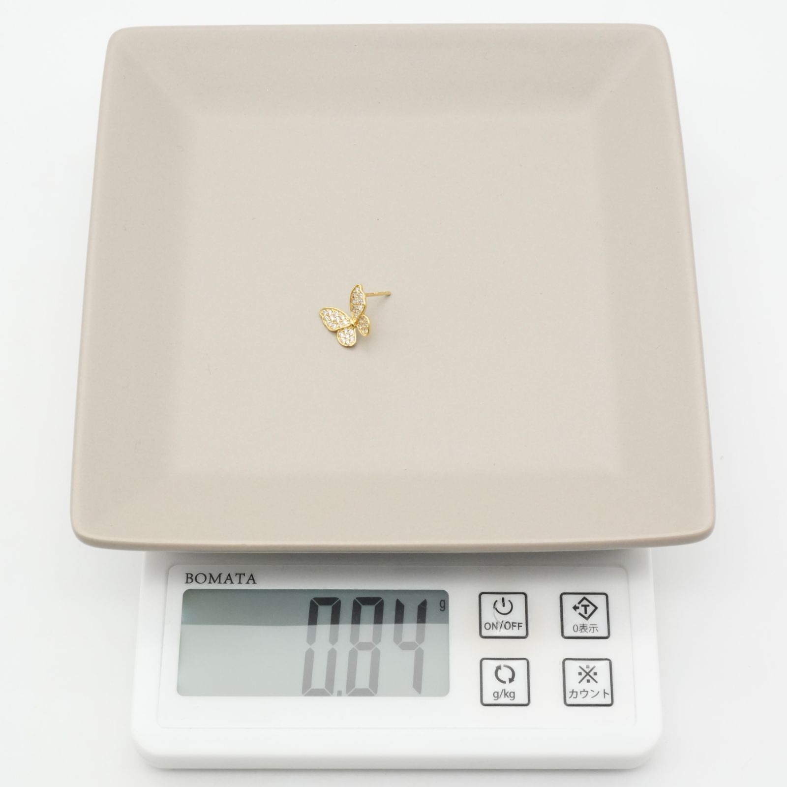 LKサロン バタフライ ダイヤ 0.20ct K18 ピアス/25-1798S バタフライ  