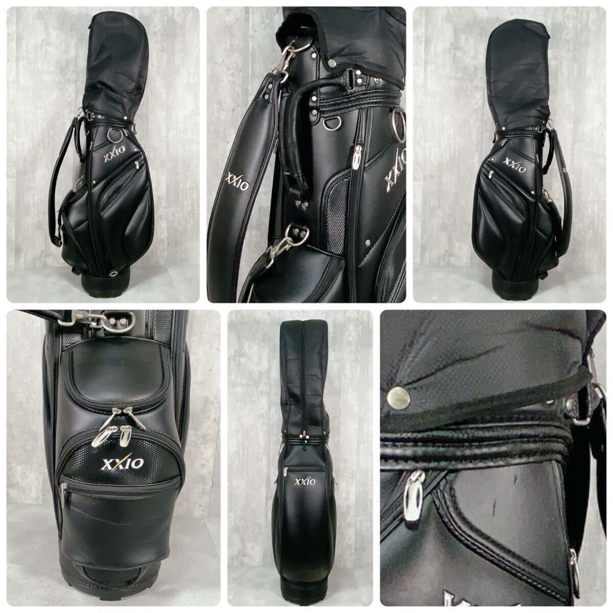 V007 ゼクシオ メンズ ゴルフ クラブ セット 13点 黒 キャディバッグ