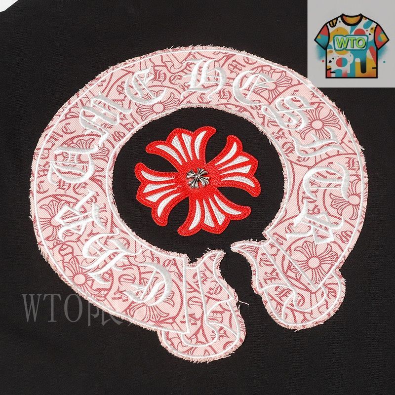 今日特価】Chrome Hearts ハイクオリティーテープ刺繍クロス T