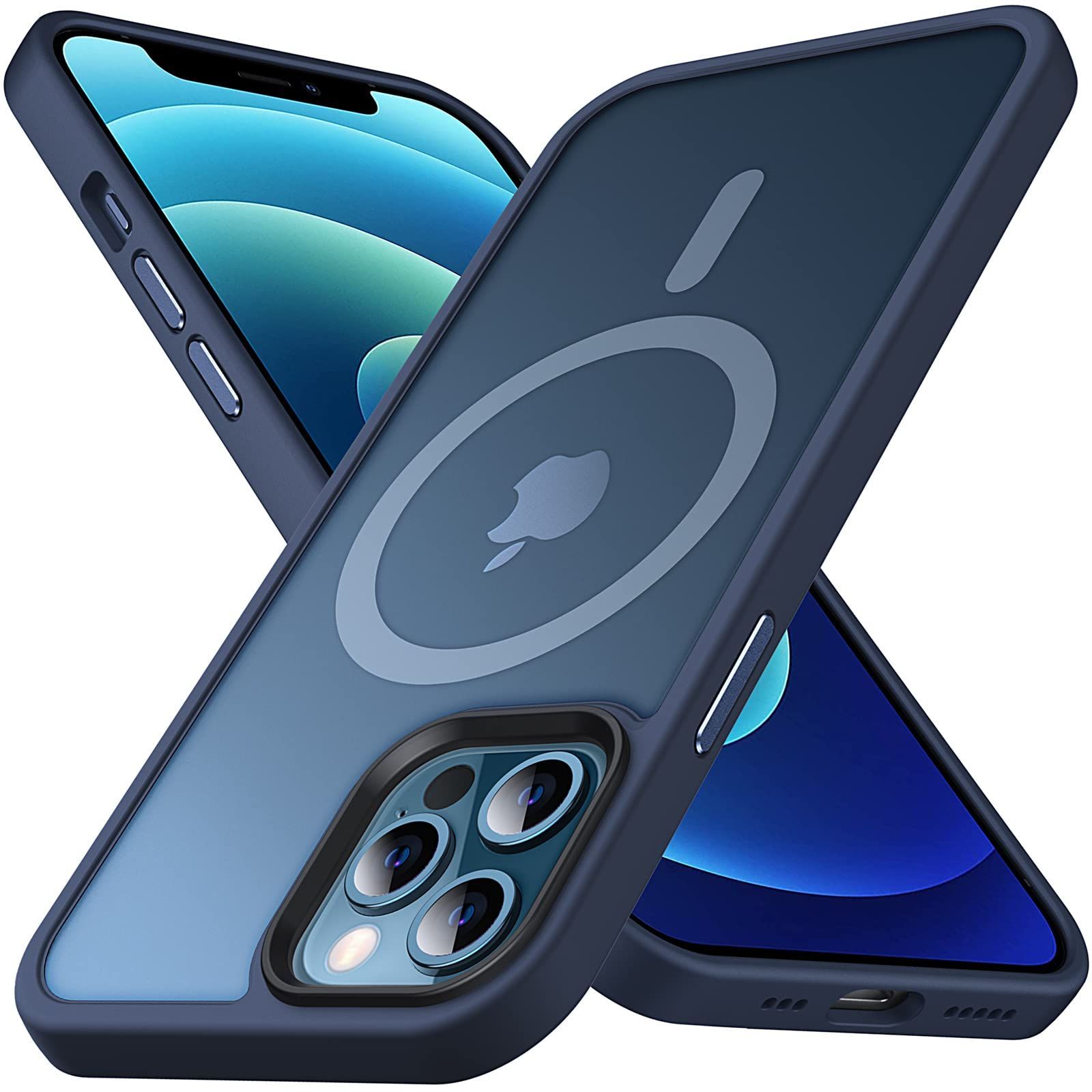 Anqrp iPhone 12 用 ケース [Magsafe対応] iPhone12Pro ケース マグネット搭載 マグセーフ対応 半透明 マット感 耐衝撃 すり傷防止 落下防止 スマホケースiPhone 12 アイフォン12 Pro 用カバー 6