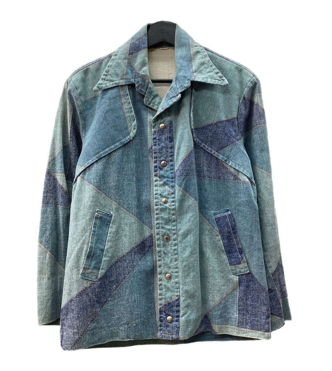 ヴィンテージ vintage 70s 70年代 パッチワーク プリント デニム