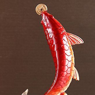 風水魚像 金魚 2カラー オブジェ 卓上飾り 金運 財運 縁起物