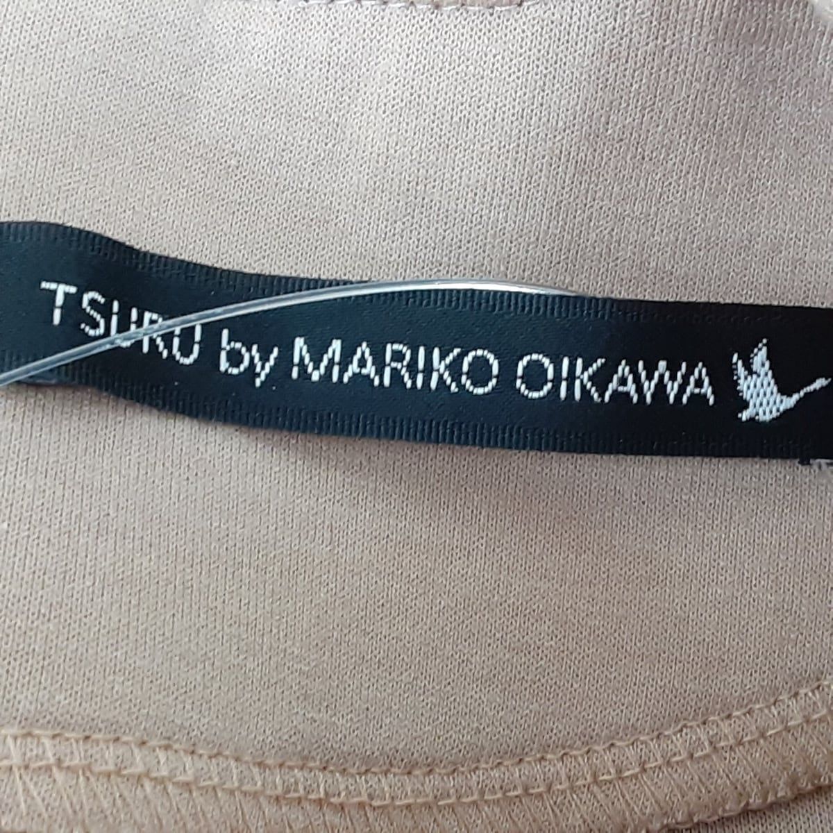 TSURU BY MARIKO OIKAWA(ツルバイマリコオイカワ) 長袖カットソー サイズF レディース美品  - ベージュ