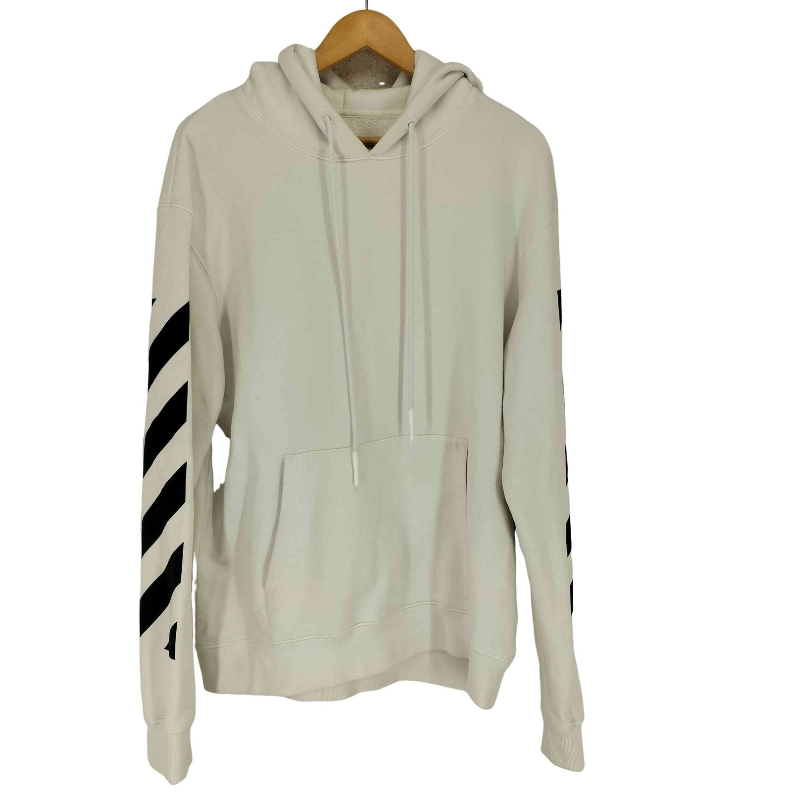 ☆OFF-WHITE☆ ARROW SLIM フーディ 正規品 OFF-WHITE Caravag Arrow Slim Zip Hoodie White メンズ - JP