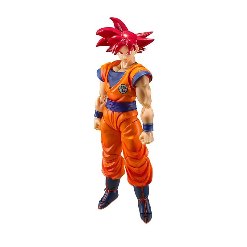 S.H.フィギュアーツ ドラゴンボール超 スーパーサイヤ人ゴッド孫悟空-正しき心がもたらすサイヤ人の神- 約140mm PVCu0026ABS製 塗装済み可動フィギュア