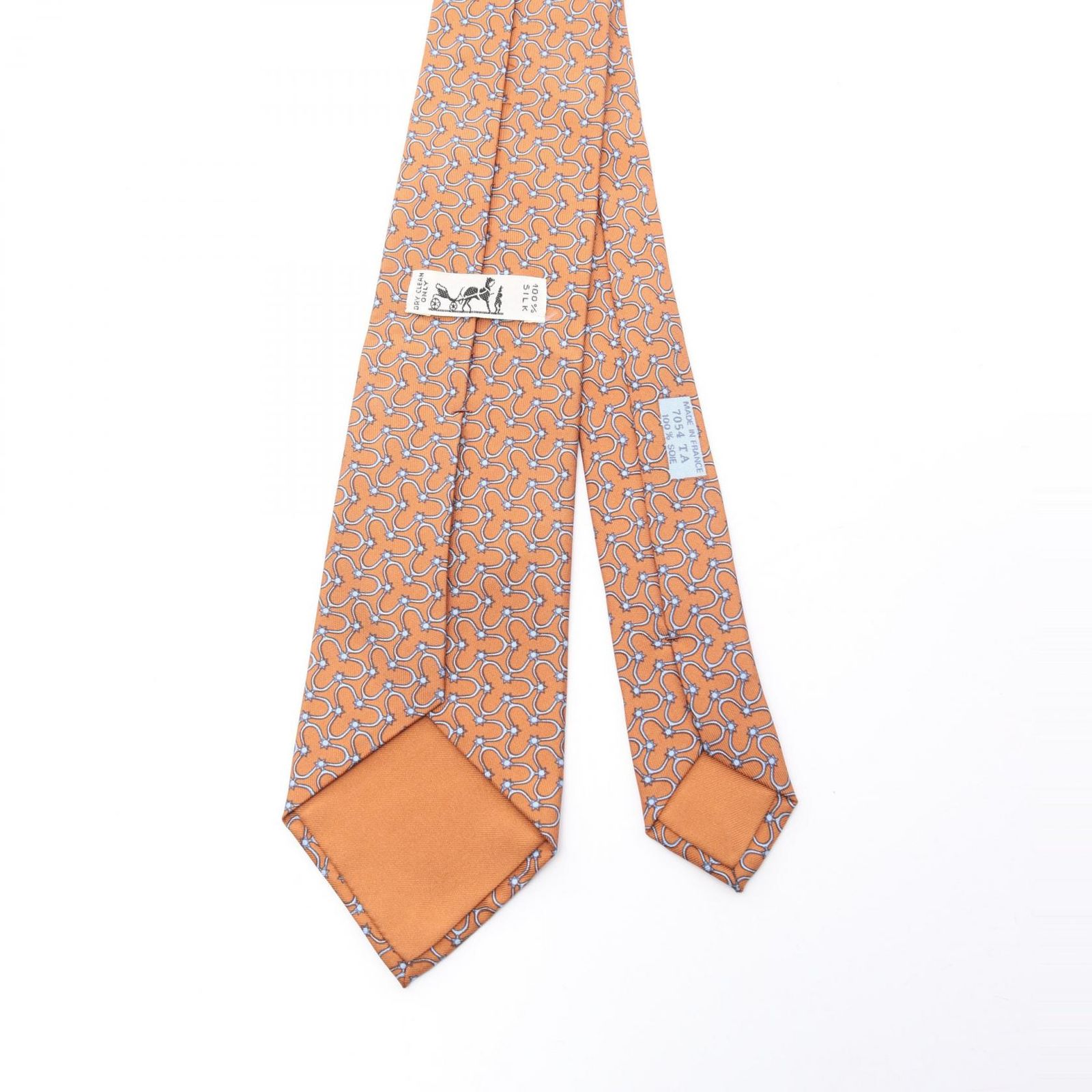 HERMES オレンジ シルクネクタイ エルメス HERMES ネクタイ オレンジ系 シルク ネクタイ ショップ