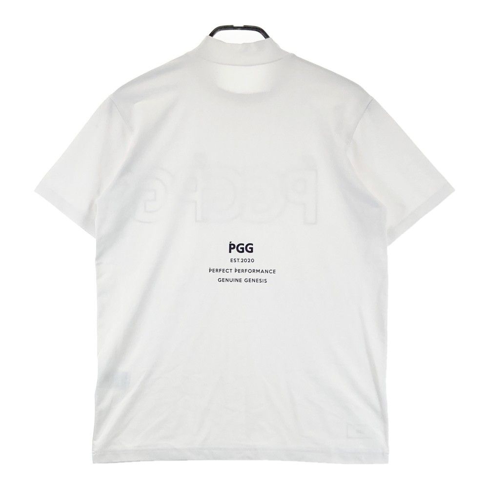サイズ 5 PGG PEARLY GATES パーリーゲイツ モデル ハイネック半袖Tシャツ ホワイト系 240101451768 ゴルフウェア メンズ ストスト