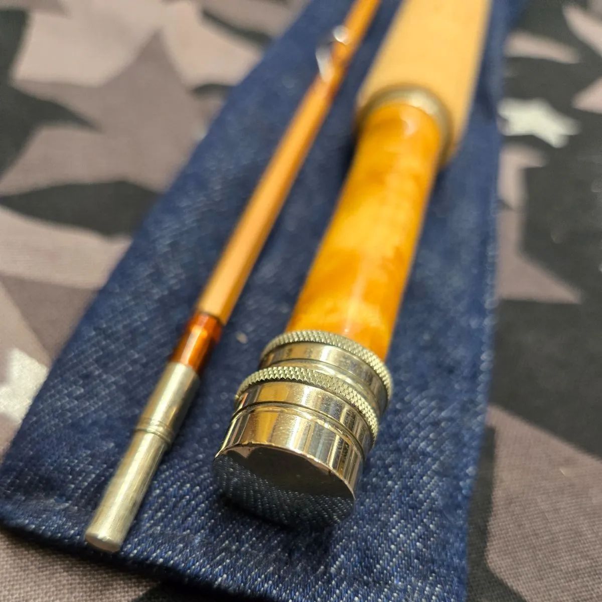 バンブーロッド　7’3”＃３　2pc2tip　中古品 バンブーロッド 7.2ft 2〜3番 2ピース 7'8” アウトドア・釣り・旅行用品