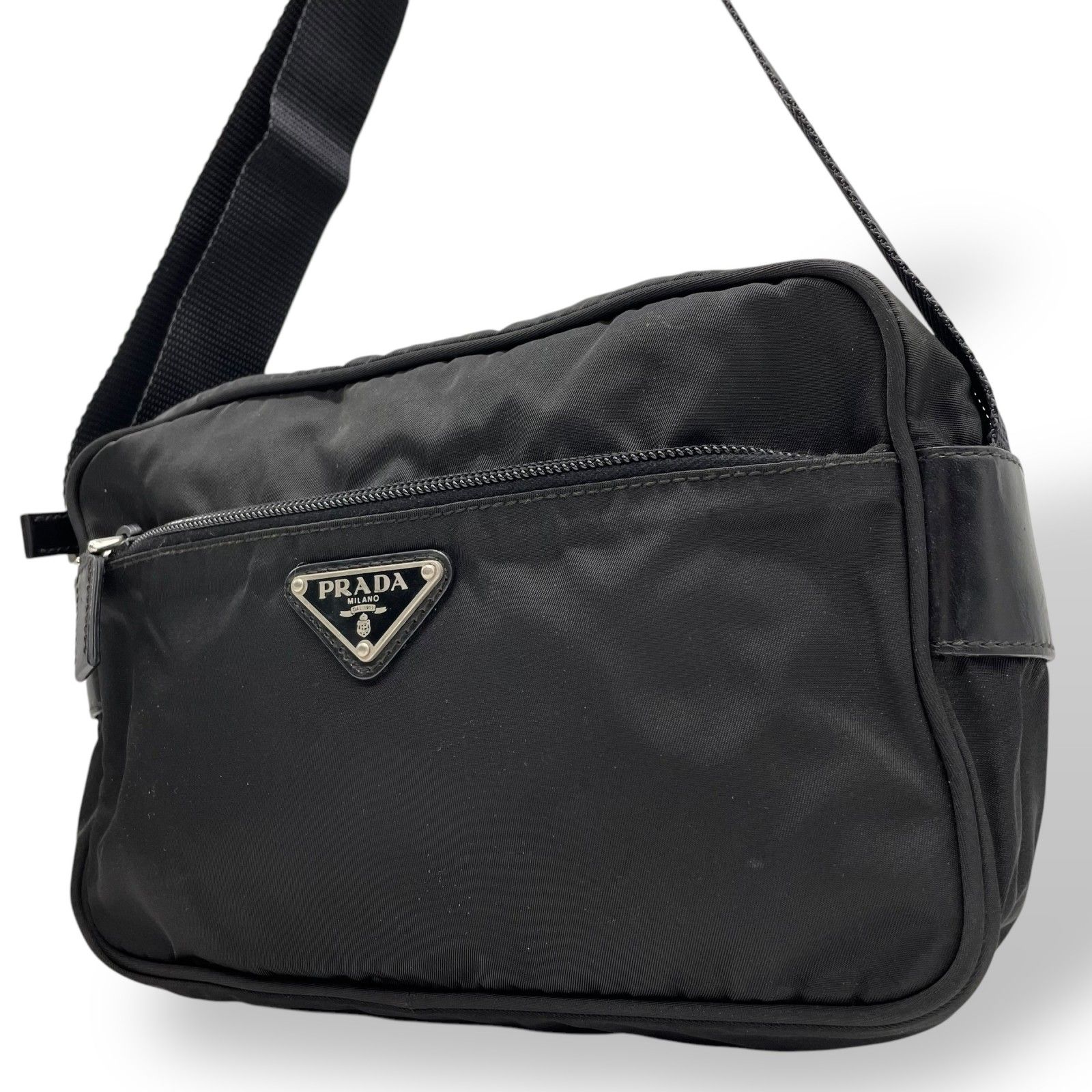 極美品〜美品】プラダ ショルダーバッグ カメラバッグ ナイロン×レザー