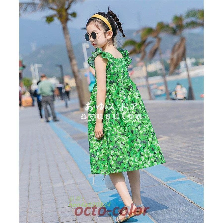 サマーワンピース 130 行き渡ら 小花柄 