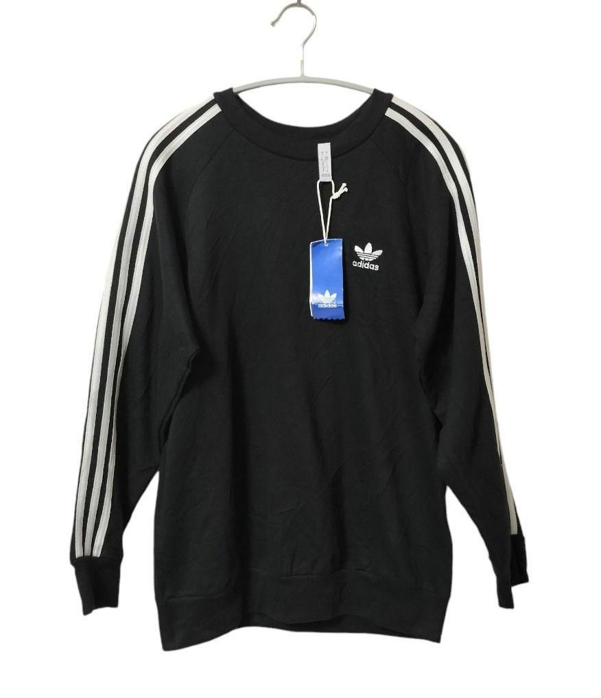 【訳あり】adidas 3 STRIPES CREW DV1555 Mサイズ 黒