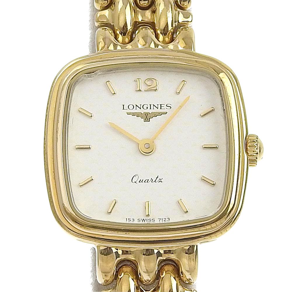LONGINES クォーツ 腕時計 ゴールド ロンジン 腕時計 K18 スクエア クオーツ ゴールド メンズ LONGINES