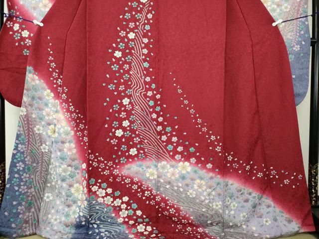 流水桜 暈し染め