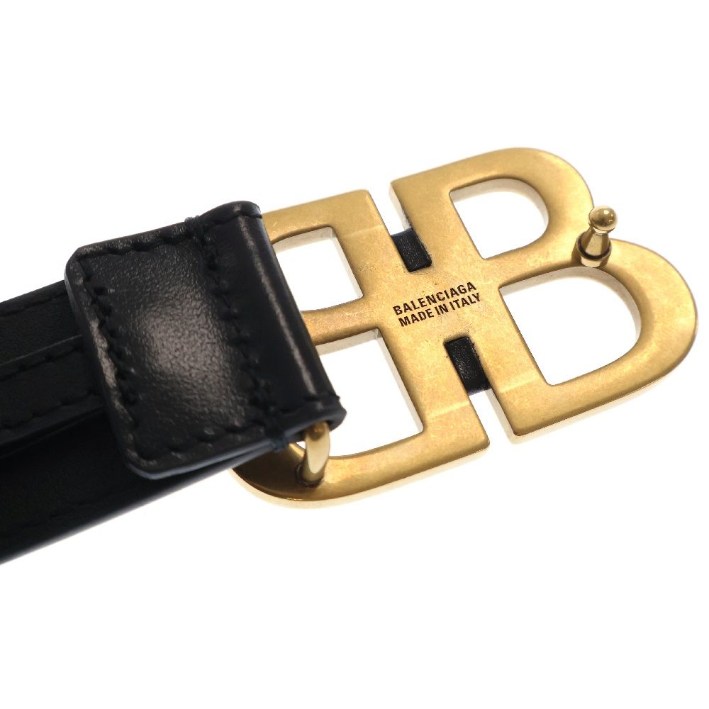 BALENCIAGA×GUCCIベルト　BB レザー ブラック BB Large leather belt in black - Balenciaga | Mytheresa
