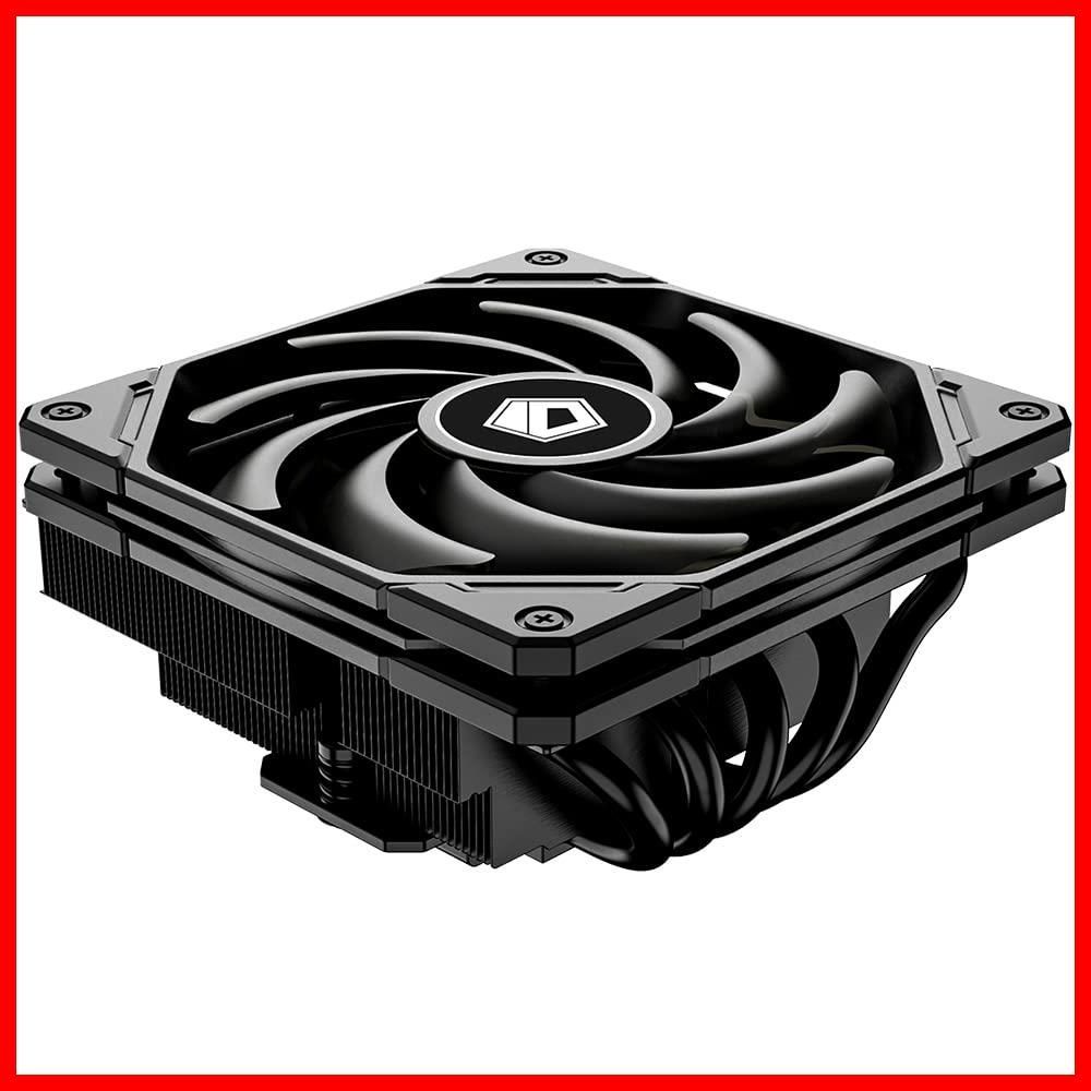 【特価商品】AMD AM4/AM5 LGA1700/115X/1200用 Intel CPUファン スリムファン 120x120x15mm 5ヒートパイプ CPUエアクーラー デスクトップ用 高さ57mm ロープロファイル クーラー BLACK IS-55 I