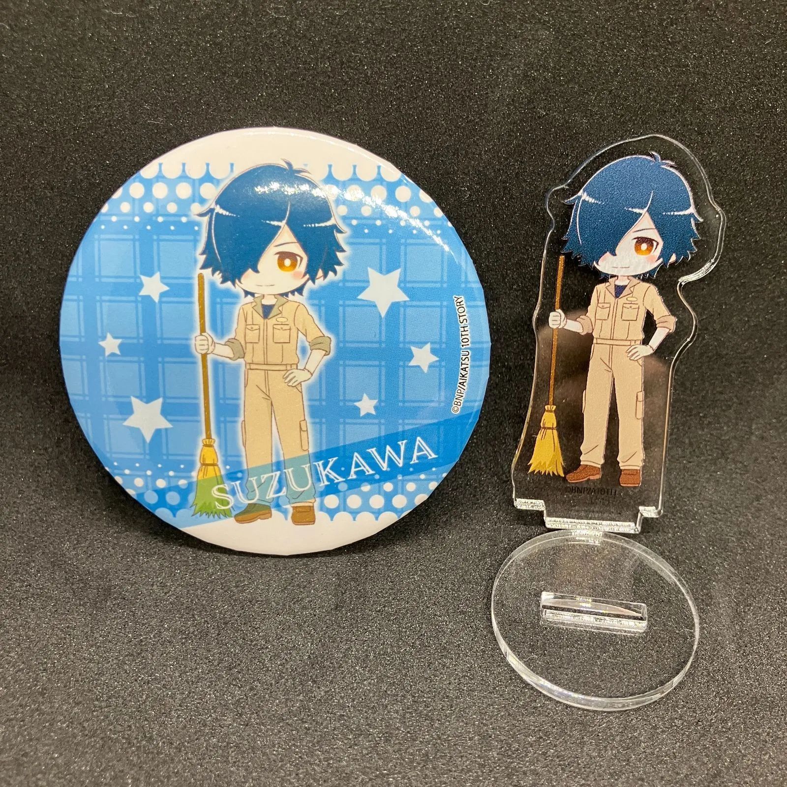 アイカツシリーズ メンカツ 涼川 直人 アクリルぷちスタンド 缶バッジ 