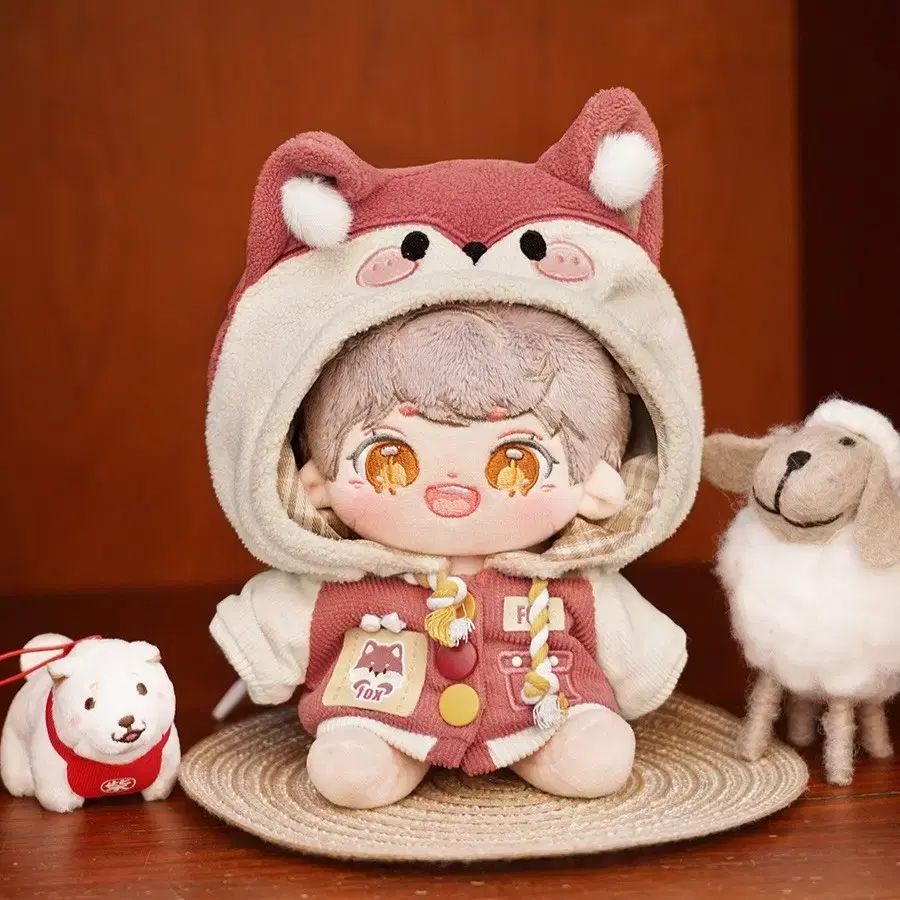 20cm キツネとヤギ パーカー 10cm ぬいぐるみ 服 ぬい 服 まとめ売り 出品