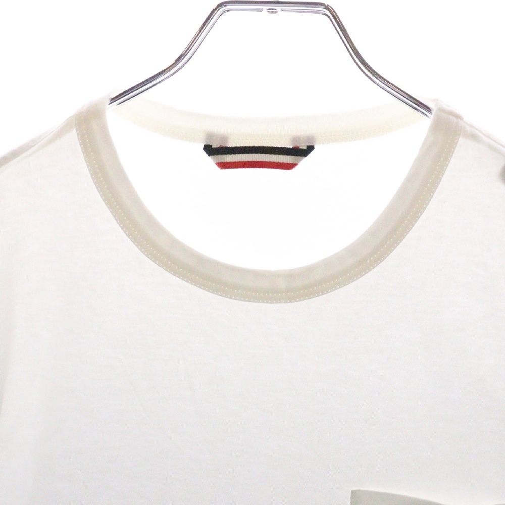 【美品】MONCLER Tシャツ マグリア トリコロール ホワイト XS MONCLER (モンクレール) 18SS MAGLIA T-SHIRT マグリア