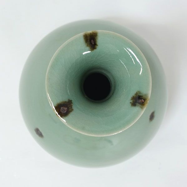 高麗青磁 申相浩 花器 高麗青磁 飛青磁 花生 ギフト