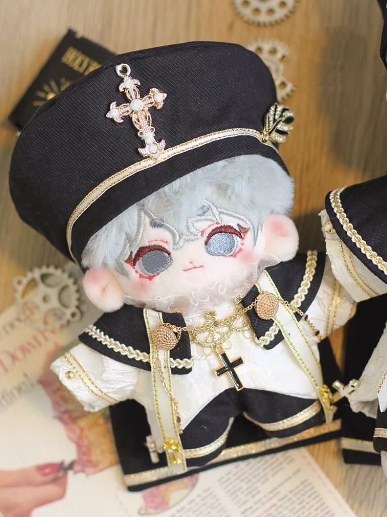 10cm ぬいぐるみ服 着せ替え お出かけ 帽子付き 十字架 パンツ 推し活