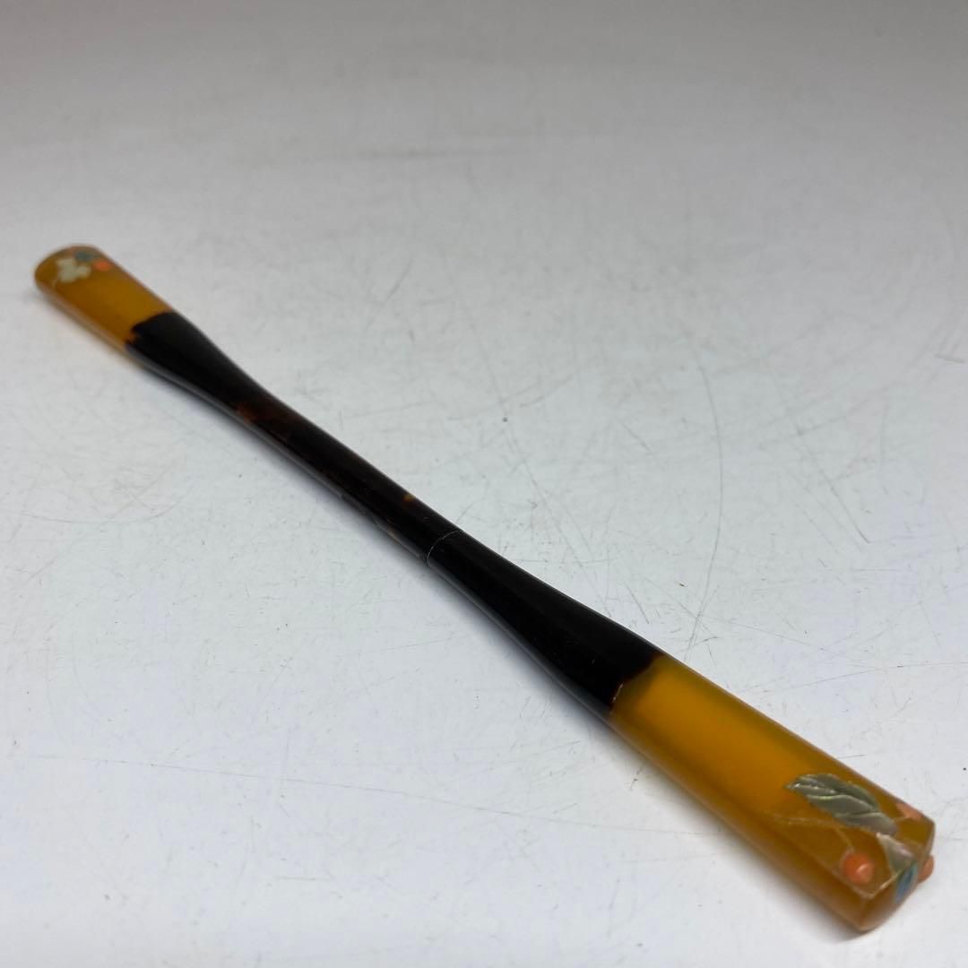 本白鼈甲 珊瑚 螺鈿象嵌 櫛、笄 ケース付 重さ32g 東H5-0909① - メルカリ