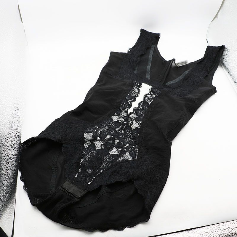 【値下げ】LALA 補正下着 袖付きボティスーツ ブラック×ブルー 75M LALA 補正下着 袖付きボティスーツ ブラック×ブルー 75M