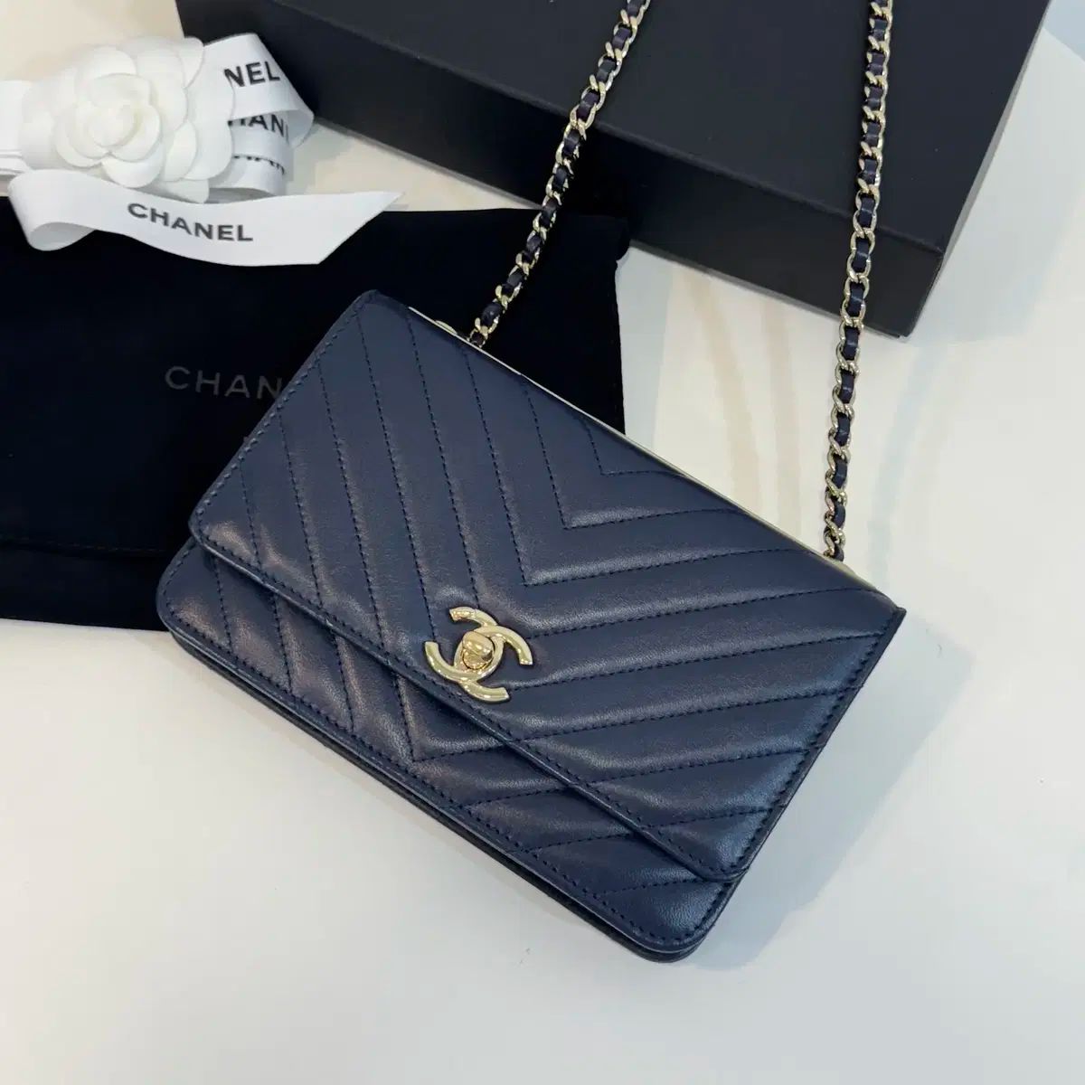 ヴィンテージ☆CHANEL☆トレンディCC WOCチェーンクロスバッグ Chanel(シャネル) トレンディ CC シェブロン WOC チェーンバッグ