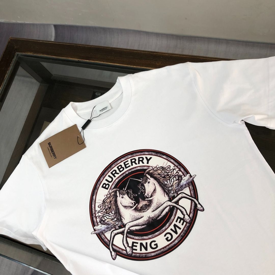 極美品　BURBERRY モノグラムモチーフ　21ss ロゴプリント Tシャツ 極美品】BURBERRY LONDON 半袖Tシャツ ロゴプリント Lサイズ